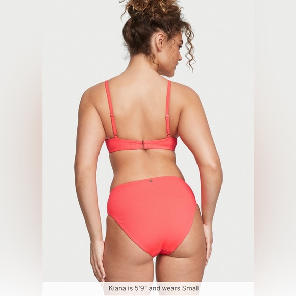 🆕 VICTORIA'S SECRET VS SWIM HIGH WAIST FULL COVERAGE CORAL BIKINI BOTTOM S 4-6 - Picture 5 of 16